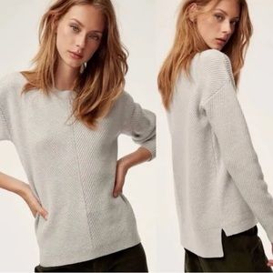 WILFRED FREE Aritzia wool knit *dark grey crewneck sweater XXS